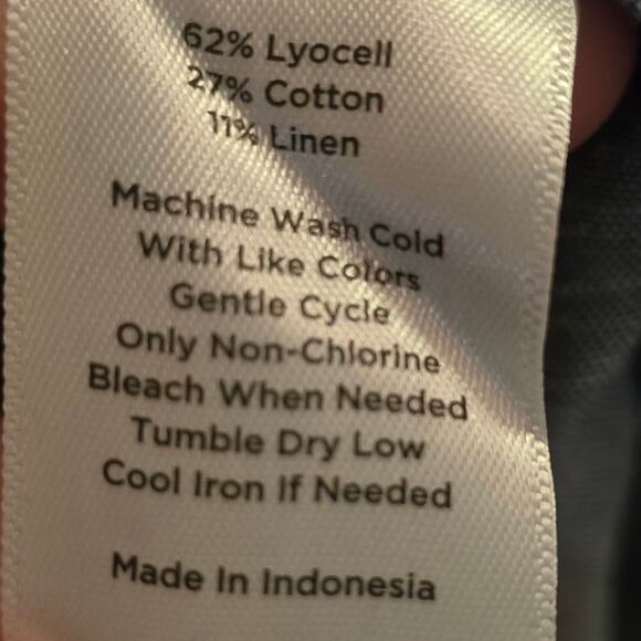 Talbots Wide Leg Light Wash Chambray Super Soft Pants Plus Size 16 - Picture 8 of 9